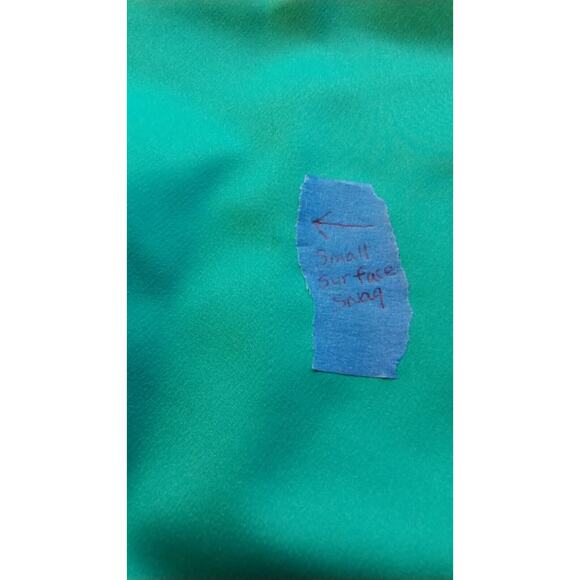 St. John Woman Teal Green Windbreaker Size L Zipper Snaps Pockets FLAW SNAGS - Picture 16 of 16